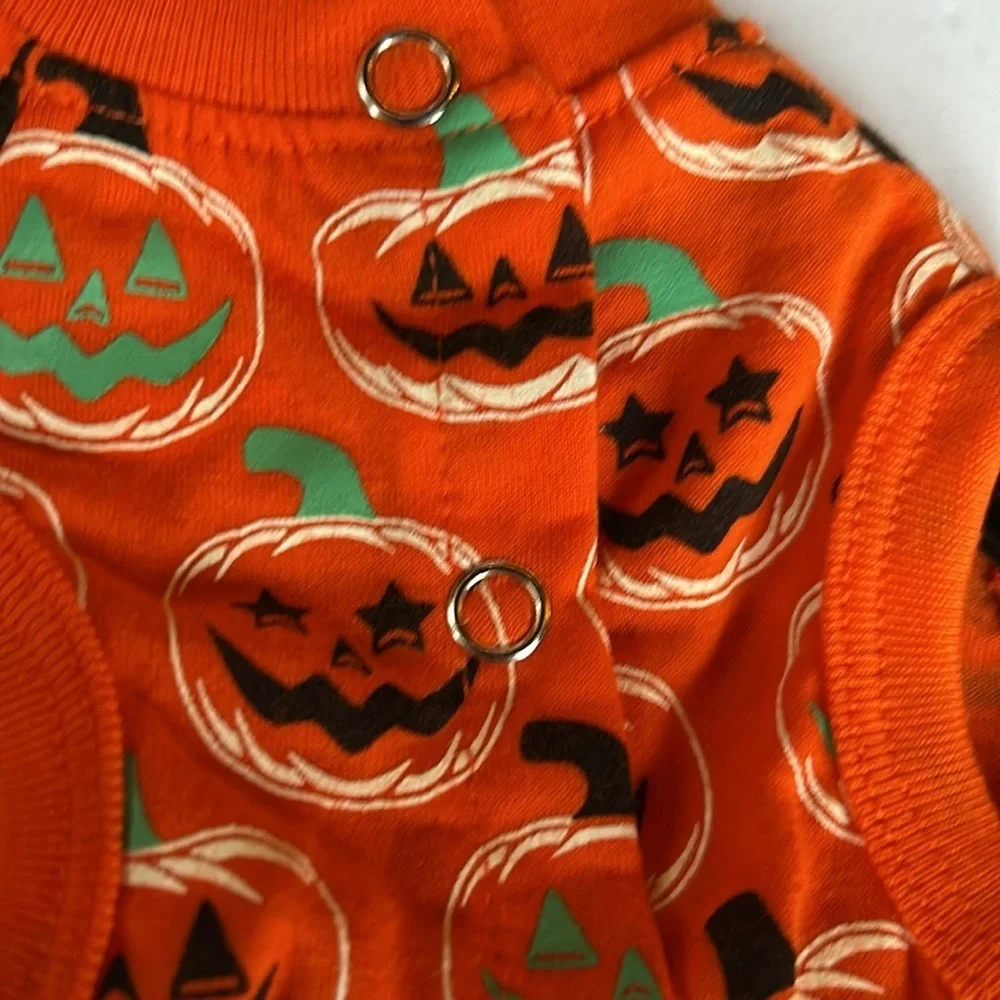 NWT Halloween pumpkin dog pajamas L